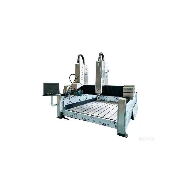 High-Speed Multi-spindle Stone CNC Router with Rotary Saw Cutting Head